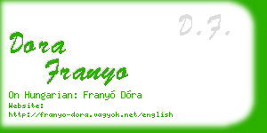 dora franyo business card